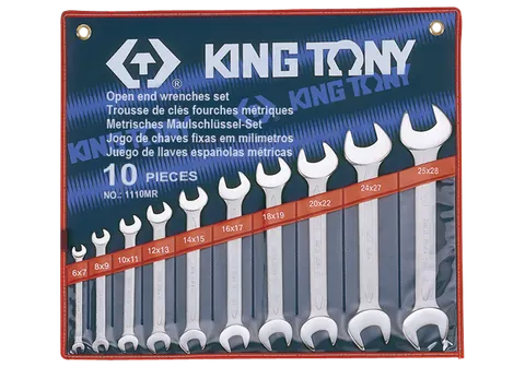 ZESTAW KLUCZY PŁASKICH 10cz. 6 - 28mm, ETUI