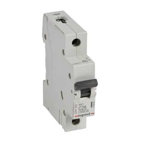Wyłącznik nadprądowy 1P C 25A 6kA 230/400VAC, S301 RX3; 419204 LEGRAND