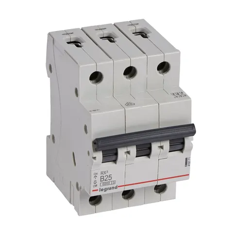 Wyłącznik nadprądowy 3P B 25A 6kA 400VAC S303 RX3; 419171 LEGRAND