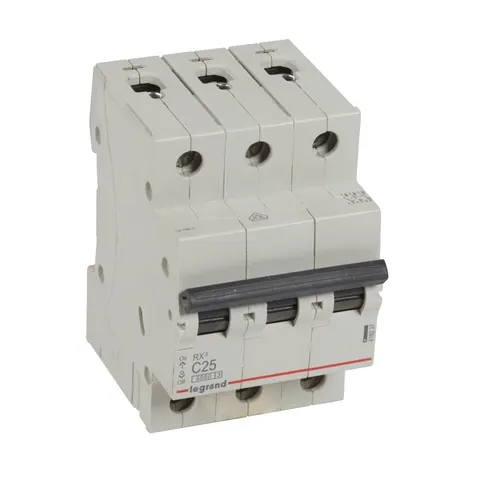 Wyłącznik nadprądowy 3P C 25A 6kA 400VAC S303 RX3; 419237 LEGRAND