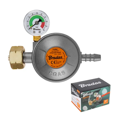 Bradas RG C31-37M Reduktor gazowy z manometrem i zaworem bezpieczeństwa EFV