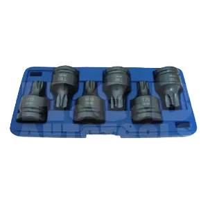 ZESTAW NASADEK UDAROWYCH TORX, SPLINE, 6 CZ.