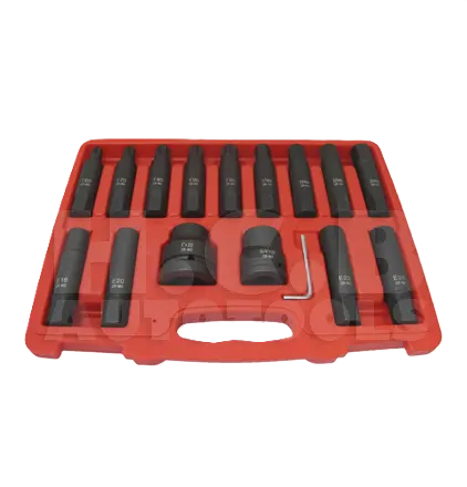 ZESTAW NASADEK 3/4" + 1" HEX, TORX, GWIAZDKOWE, 16 CZ.
