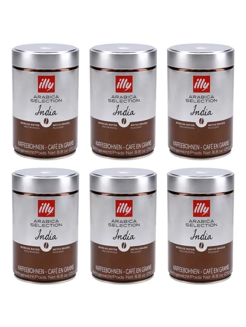 Illy Arabica Selection India 250g kawa ziarnista 6 szt.