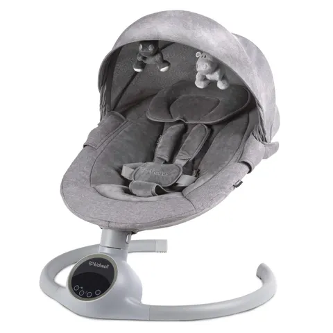 Leżaczek bujaczek elektryczny 2w1 REVE Gray/Silver