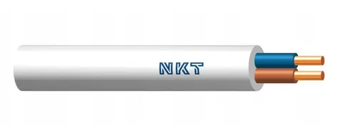 Przewód YDY 2X2,5 450/750V instalacyjny okrągły biały, NKT CABLES