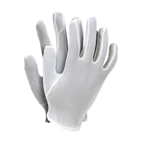 Rękawice Ochronne REIS białe męskie (RNYLON W) — rozm. 7