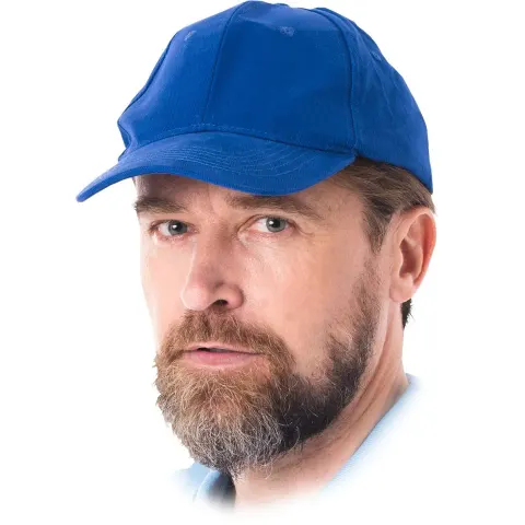 Czapka ochronna z daszkiem REIS CZLUX N niebieska 100% bawełna