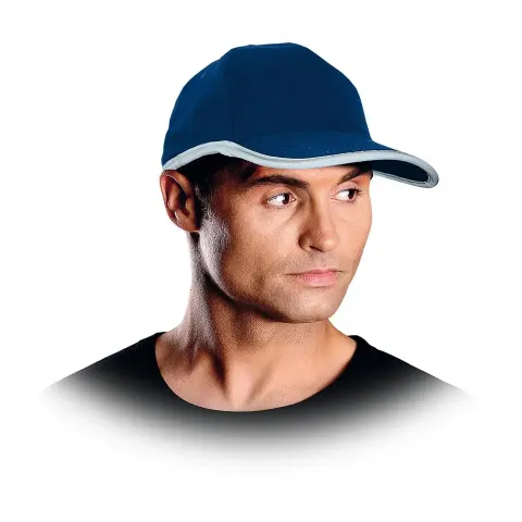 Czapka ochronna z daszkiem REIS CZSTRAP N niebieska