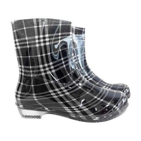 Buty damskie krótkie kalosze REIS czarno-białe 41