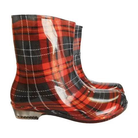 BUTY z PCV REIS czerwono-czarne damskie — rozm. 39