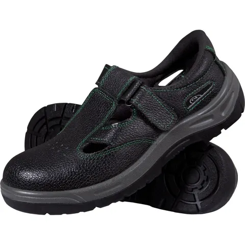BUTY Bezpieczne REIS czarno-szaro-zielone damskie (BRANDREIS BSZ) — rozm. 36