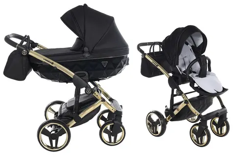 Wózek wielofunkcyjny Junama Diamond S-Line V3 02 Black/Gold