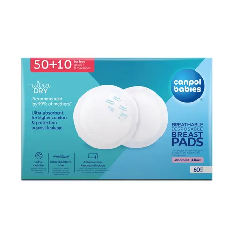 Canpol babies Wkładki laktacyjne oddychające ultrachłonne 3D (60 szt.)
