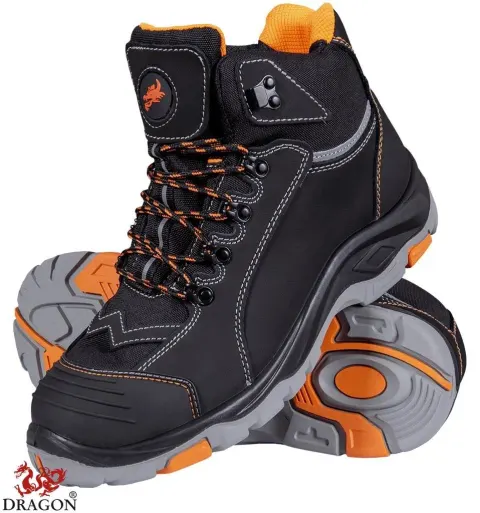 BUTY Bezpieczne REIS czarno-szaro-pomarańczowe męskie (BRWINSON-T BSP) — rozm. 40