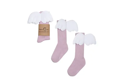 Podkolanówki Mama's Feet Aniołki Lawenda