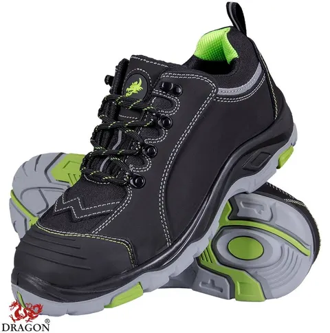 BUTY Bezpieczne REIS czarno-szaro-zielone męskie (BRWINSON-P BSZ) — rozm. 44
