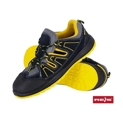 BUTY Bezpieczne REIS czarno-szaro-źółte męskie (BRTITO-S BSY) — rozm. 46