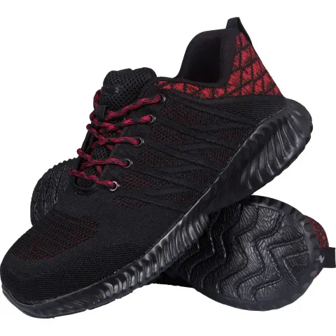 BUTY Bezpieczne REIS czarno-czerwone męskie (BRPAVEL BC) — rozm. 46