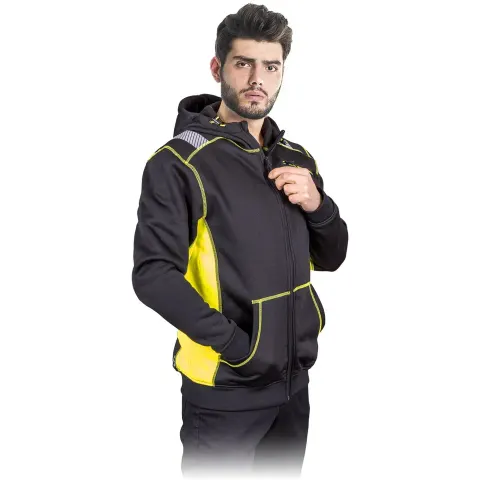 Bluza Ochronna L.HOLLMAN czarno-żółta męskie (LH-TROTTEL BY) — rozm. 2XL