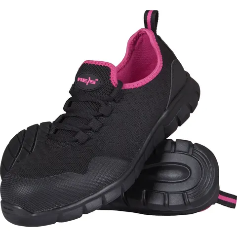 BUTY Bezpieczne REIS czarno-różowe damskie (BRNUT BPI) — rozm. 40