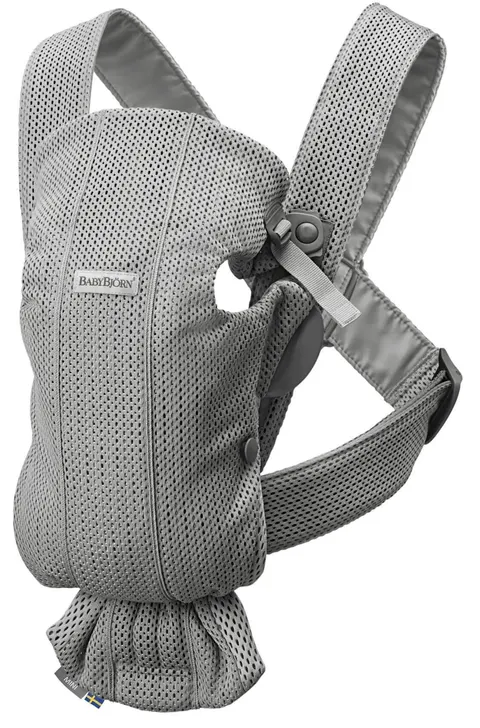 BABYBJORN MINI 3D Jersey – nosidełko, Szaroczarny