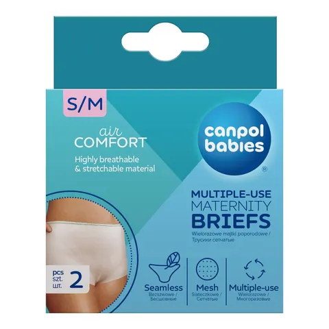CANPOL babies Wielorazowe majtki poporodowe (siateczkowe) 2 szt. S/M