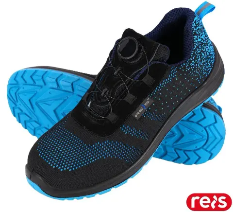 BUTY Bezpieczne REIS czarno-niebieskie damskie — rozm. 36
