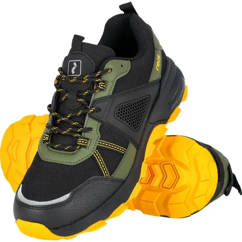 BUTY Sportowe REIS czarno-zielono-żółte męskie — rozm. 41