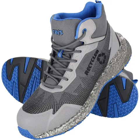 BUTY Bezpieczne REIS stalowo-czarno-niebieskie męskie (BCRENOVA-T SBN) — rozm. 47