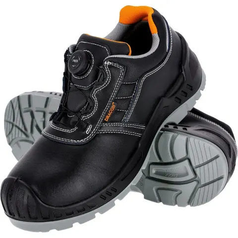 BUTY Bezpieczne REIS czarno-pomarańczowe męskie (BCTITAN-GLAT-P BP) — rozm. 40