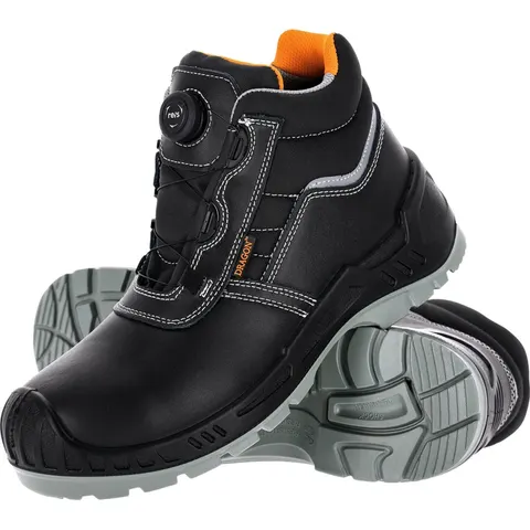 BUTY Bezpieczne REIS czarno-pomarańczowe męskie (BCTITAN-GLAT-T BP) — rozm. 40