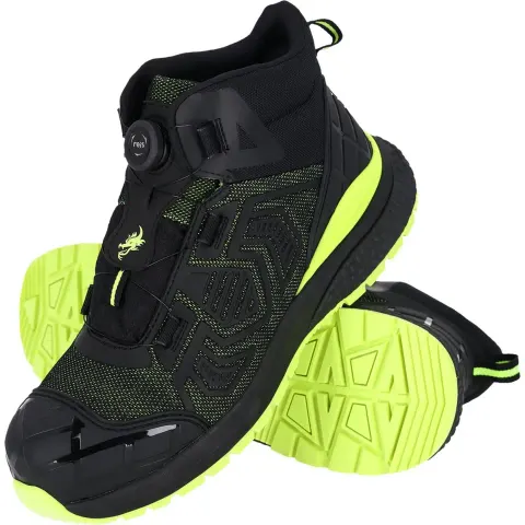 BUTY Bezpieczne REIS czarno-seledynowe męskie (BCTANG-ROL-T BSE) — rozm. 44