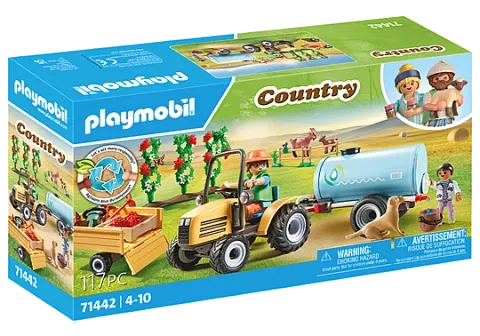 PlayMobil Traktor z przyczepą i zbiornikiem na wodę 71442
