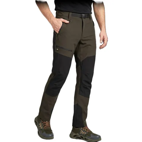 Spodnie Robocze JARD Stretch Męskie z Paskiem 46 KHAKI-CZARNY