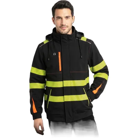 Kurtka Robocza Ocieplana IROCO Softshell Męska 3XL CZARNO-ŻÓŁTY