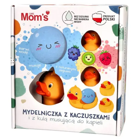 Mydelniczka z kaczuszkami i kulą musującą do kąpieli Mom's Care