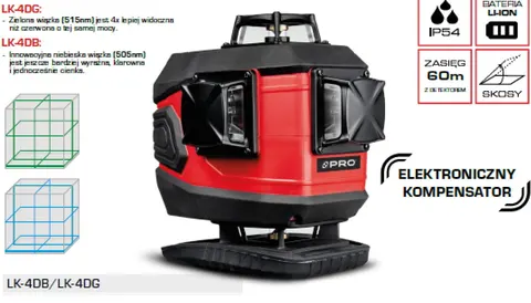 Niwelator laserowy elektroniczny 4D PRO LK-4DG