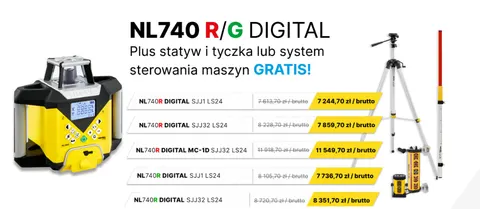 Niwelator laserowy serii Nivel System NL740R digital+gratisy