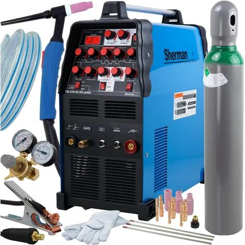 Spawarka Sherman TIG 210 AC/DC PULSE zestaw TIG #1