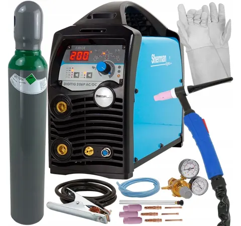 Spawarka TIG SHERMAN DIGITIG 206P AC/DC Zestaw 1