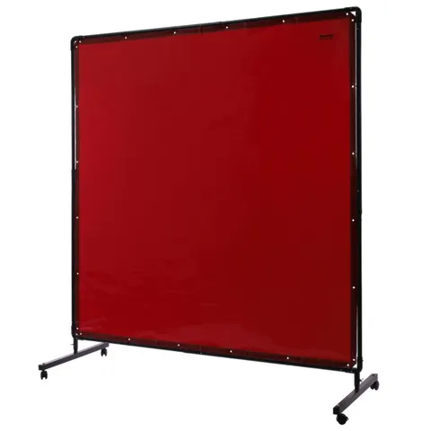 Parawan spawalniczy kurtyna 180 x 180 cm ze stelażem czerwony