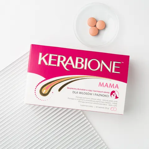 Kerabione Mama - dla włosów kobiet w ciąży i karmiących - 60 tabletek