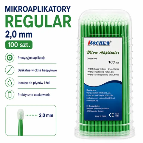 Mikroaplikatory Regular 2,0mm (op. 100 szt.) zielone