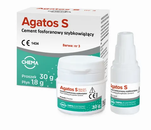 Agatos cement fosforanowy szybkowiążący 30g+18ml