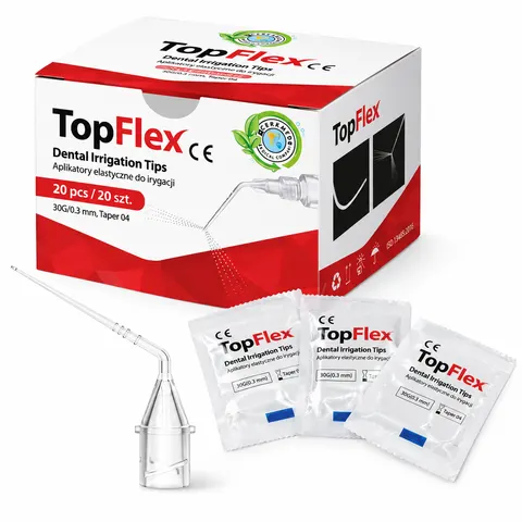 TOPFLEX Aplikatory elastyczne do irygacji 20 sztuk