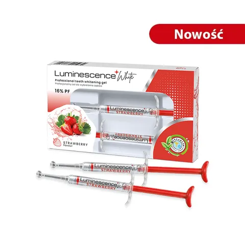 Żel wybielający Luminescence White 16% 2 strzykawki Truskawka