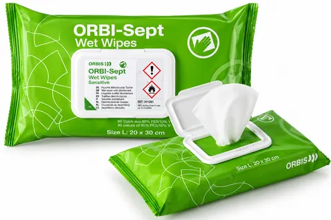 ORBI-Sept Sensitive chusteczki do dezynfekcji 80 szt., 20 × 30 cm