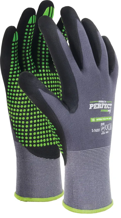 Rękawice nylonowe NITRILE FLEX DOTS STALCO