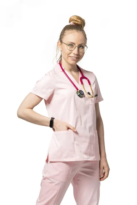BLUZA MEDYCZNA SCRUBS TALIOWANA MIA BLUSH